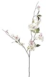 PARC Network Kunst Blütenzweig, Zierpfirsich, rosa-weiß, 80 cm - kunstblume zierpfirsich - Textil Blume - künstlicher blütenzweig - Deko Zweig