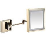 Light up Life& Makeup Mirror LED beleuchtete Spiegel Badezimmerspiegel für Hotelwaschtisch einstellbar ausziehbarer Quadrat 8
