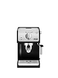 De'Longhi ECP 33.21 Espresso Siebträgermaschine | Siebträgerhalter mit Aluminium Finish | Milchschaum Düse | Filtereinsatz für 1 oder 2 Tassen Espresso | Auch für Pads Geeignet | Schwarz-Silb