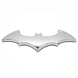 3D Emblem Fledermaus Kunststoff mit Schaumstoff-Kleberückseite Badge Batman von VmG-Store (Fledermaus Chrom)