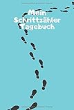 Mein Schrittzähler Tagebuch: Ein Journal um seine täglichen Schritte und die Kilometer festzuhalten / Schritt-Zähler / Für mehr Bewegung und Abnehmen ... - 2 Jahre / Cover hellblau mit Fussabdrück