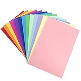 Yingku 100 Blätter Buntpapier A4 Kopierpapier 160g /m²Bastelpapier Bunt Druckerpapier mit 10 Farben, A4 Groß Origami-papier Farbige Papiere Tonkarton zum Basteln Dek