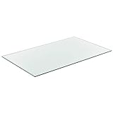 [neu.haus] Glasplatte 120x65cm Eckig Glasscheibe Tischplatte ESG Glas Kaminplatte Kaminglas DIY T