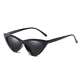 NYKKOL Clout Brille Vintage Cat Eye Kleine Dreieckige Sonnenbrille Mod Style UV-Schutz Kurt Cobain Gläser (gelb)