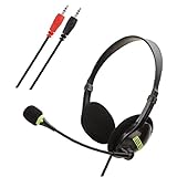 XYG Kabelgebundene Kopfhörer mit Geräuschunterdrückung, Over-Ear-USB-Computer-Headset mit Mikrofon, kabelgebundene Gaming-Kopfhörer (3,5 mm)