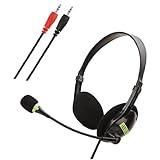 XYG Kabelgebundene Kopfhörer mit Geräuschunterdrückung, Over-Ear-USB-Computer-Headset mit Mikrofon, kabelgebundene Gaming-Kopfhörer (3,5 mm)