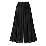 2021 Sommerhose im europäischen Stil, plissiert, weite Beine, lockere Boho-Länge Gr. XL, Schw