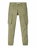 NAME IT Jungen Nitbamgo Reg/R TWI Ca Pant M NMT Noos Hose, Grün (Deep Lichen Green Deep Lichen Green), (Herstellergröße:152)