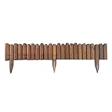 HOME UK Steckzaun Dekorative Holzzäune Gartenzaun Flexibler Holzzaun Miniatur Zaun Miniatur Holz Zaun Roll-Steckzaun aus Holz für DIY Gartenzaun Grenze Bonsai Fee Garten Dek