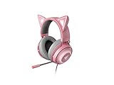 Razer Kraken Kitty - Gaming Headset (Das Katzenohren-Headset mit RGB Chroma-Beleuchtung, Mikrofon mit aktiver Rauschunterdrückung, THX Spatial Audio, Bedienelemente an der Ohrmuschel) Pink / Q
