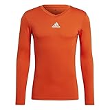 adidas Herren Team Base Tee Langarm T-Shirt, team orange, M