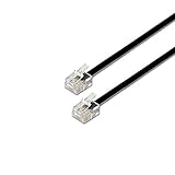 AISENS A143 – 0319 – Telefon-Kabel (6P4 C, M-M, 2 m) schw