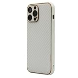 ARES Carbon Hülle kompatibel mit iPhone 13 Pro I Cover Kratzfestes Case Stoßfeste Schutzhülle Handyhülle dünn Luxus Design - (Weiß)