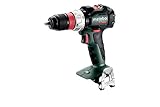 Metabo Akku Bohrschrauber BS 18 L BL Q (ohne Akku, 18 V, mit LED-Licht, Drehmoment 0,7-8 Nm, Bohrfutterspannweite 1,5 – 13 mm, Akkuschrauber mit Schnellwechselbithalter) 602334890