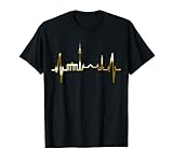 Berlin Skyline Herzschlag Fan Souvenir Liebe I Love Berlin T-S