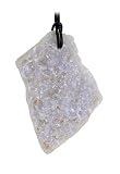 budawi® - Chalcedon Rohstück Rohstein Anhänger Kettenanhänger mit Lederb