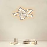 LED-Deckenventilator mit Beleuchtung / Schlafzimmer-Deckenleuchte in Blumenform / Dimmbar mit Fernbedienung, Moderne leise Deckenventilator-Lampe für Wohnzimmer-Schlafzimmer-Beleuchtung