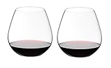 RIEDEL Rotweinglas-Set, 2-teilig, Für Rotweine wie Pinot Noir und Nebbiolo, 690 ml, Kristallglas, O Wine Tumbler, 0414/07