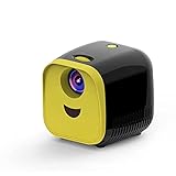 ZHBH Mini Beamer, LED-Heimprojektor Kinderprojektor 480x320P Mini-Projektor für die Frühf?rderung,Schw