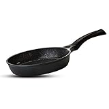 Food Appeal Black Marble Bratpfanne, Induktionspfanne 24cm | anti-haft Beschichtung | schwarzes Marmor Design | für Gasherd, Induktionsherd, Keramikherd und Elektroherd (24cm)