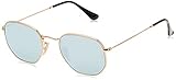 Ray-Ban Unisex Rb 3548n Sonnenbrille, Gold (Gestell: Gold,Gläser: grau 001/30), Small (Herstellergröße: 48)