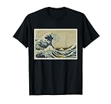 The Great Wave Japanese Woodblock Print Hokusai Art T-S