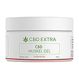 CBD EXTRA Muskelsalbe (Wärmend) – 100% THC-freie CBD Salbe mit wärmendem Effekt für beanspruchte Muskulatur und Gelenke – Schmerzgel mit wertvollen Inhaltsstoffen aus der Natur, 50