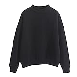 VESNIBA Sweatshirts für Frauen Plus Samt Langarm Rundhals Solide Mode Casual Tops Lose Oversized Sweater Tunika Bluse Top