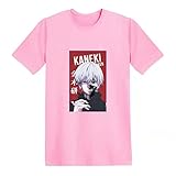 ND Anime Pattern Tokyo Ghoul 3D-Druck Loose Casual T-Shirt, rose, XXL