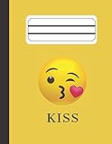 Kiss Emoji Notebook - This Notebook Belongs to - Funny Yellow Journal / Diary / Sketch Book / Motivational / Time Planner: Book for Drawing, Writing, ... Unlined, Blank) (Emoji Notebooks, Band 9)