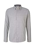 TOM TAILOR Herren 1028688 Regular Fit Check Hemd, 28438-Grey Melange Base Window, XS