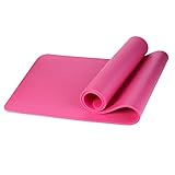 ZHIWEIKJ Sportmatte Fitnessmatte rutschfest Yogamatte Yogamatte Breit, Sportmatte Dicke TPE Umweltfreundlich Geruchlos, Fintnissmatte for Yoga, Fitniss, Gymnastik, Training, Turnmatte (Farbe : Rosa)