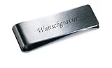 Schmalz® Geldklammer - aus Edelstahl - inklusive Gravur und hochwertiger Geschenkverpackung - für Damen und Herren - selbst online Personalisieren - Money Clip - Geldscheink