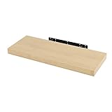 WOLTU Wandboard Wandregal CD DVD Regal Bücherregal Holz Board 60x22.9x3.8cm gelb Eiche RG9319k