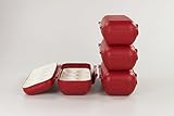 TUPPERWARE Kühlschrank Eierbox rot (4) Eier Box Aufbewahrung Dose Ei Kolumb