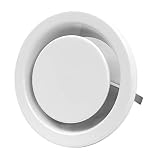 Ø 125mm Abluft Tellerventil Abluftventil Stahlblech Weiß Rund für Rohranschluss Ø DIN 125