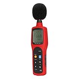 FMONH Schallpegelmesser Tragbarer Digitaler Audio-Dezibel-Schallpegeltester Monitor DB-Meter, Messbereich 30-130 DBA Geräuschmesser Mit Großer LCD-Bildschirmanzeige Schnelle/langsame Ausw