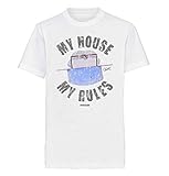 Scallywag® Eishockey Kinder T-Shirt My House My Rules - Eishockeytor I Größen S - 3XL I A BRAYCE® Collaboration (offizielle Goalie Dennis Endras FOURCE44 Collection) (XL (152))