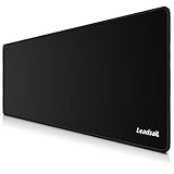 LeadsaiL Gaming Mauspad Groß (800 x 300 x 4mm) XXL Maus & Tastatur Mousepad, Antiwasser, Premium-texturiertes, Rutschfeste Gummierte Unterseite Matte für Computer PC Professionelle Gamer(Large-Black)