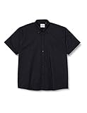 B&C Herren-Oxford-Kurzarmshirt Gr. L, Schwarz (Black)