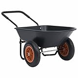 Tidyard Gartenschubkarre Gartenkarre Bauschubkarre Transportkarre Schubkarre Scheibtruhe Gartenwagen für BAU Garten 78 L 100 kg