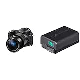 Sony RX10 IV | Premium-Kompaktkamera (1,0-Typ-Sensor, 24-600 mm F2,8-4,0 Zeiss-Objektiv, 0,03s-Autofokus, 4K-Filmaufnahmen) & NP-FW50 W-Serie Lithium Akku passend für Alpha und NEX Kameras schw