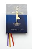 Yoga Kalender 2022: Liebevoll gestalteter YOGA-Buchkalender gebunden im Hardcover mit 3 Lesebändchen, 12 Monate in Tagesansicht, 12,5 x 16,5 x 2,5 cm, ... Tag mit viel Platz für Termine und N