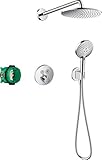 hansgrohe Duschset Raindance S 240 Unterputz (6 in 1), Duschsystem mit Kopfbrause, Duschthermostat, Duschkopf, Duschschlauch inkl. Grundkörper und Halterungen, C