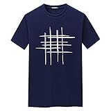 T-Shirt Herren Sommer Klassisch Mode Rundhals Regular Fit Herren Freizeithemden Modern Kreative Einfachheit Druck Herren Kurzarm Täglich Casual All-Match S