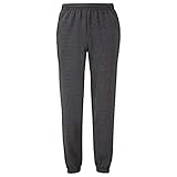 Fruit of the Loom Classic Elasticated Cuff Jog Pants Herren Jogginghose, Größe:L, Farbe:dunkelg