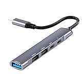 Sensiabl Hub 5 in 1 Multifunktionaler USB Hub Typ-C auf PD Adapter Metall Konverter Laptop Konverter High Speed Übertragung G