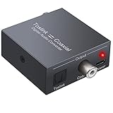 DA Wandler, Koaxial auf Toslink, Toslink zu Koaxial Konverter, Bidirektionaler Digitaler Audio Splitter DAC Toslink/Koaxial zu SPDIF Toslink/Koaxial LiNKFOR mit Optischem Kabel und Koaxialkab