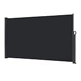 AufuN Seitenmarkise Ausziehbar 200 x 300 cm Sonnenschutz für Balkon Terrasse Garten Camping, Polyester Sichtschutz Windschutz Markise,