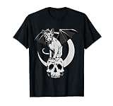 Gothic Sphynx Katze Okkult Black Metal Wicca Pagan Schädel T-S